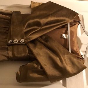 Woman’s Watters & Watters Gold Ball Gown